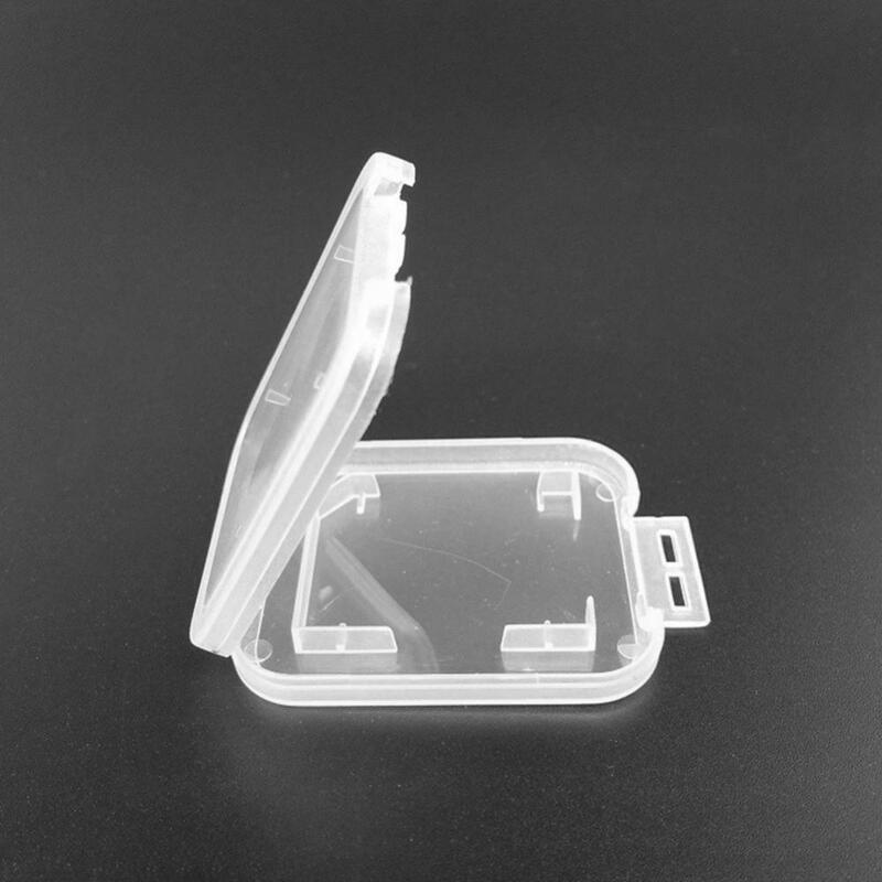 10 قطع المحمولة شفافة خفيفة الوزن القياسية SD SDHC غلاف بطاقة ذاكرة تخزين حامل