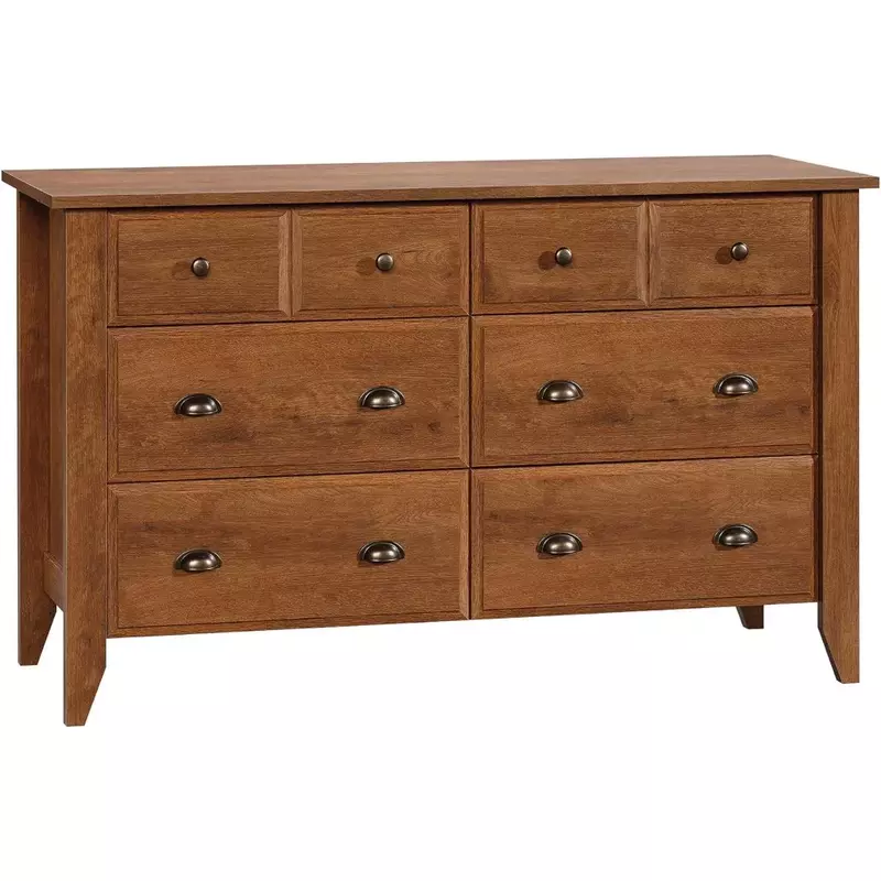 Shoal Creek Dresser, L: 60.0" x W: 16.73" x H: 35.04, Oiled Oak finish，For bedroom, living room