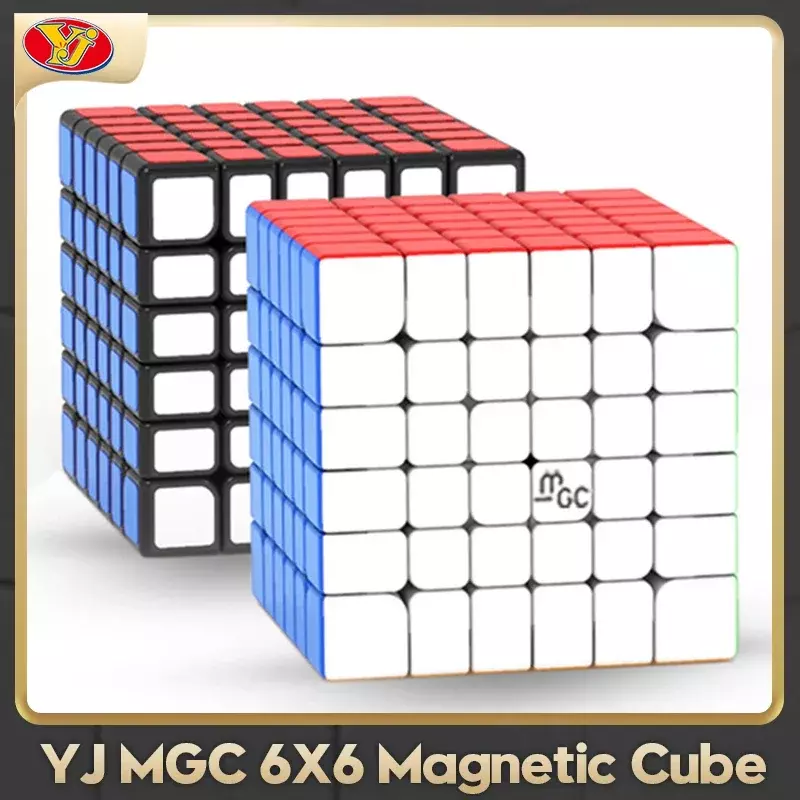 Yj mgcシリーズマグネティックジャイミンクキューブ、ピラミッド魔法のスピードキューブおもちゃ、バージョン6x6 m