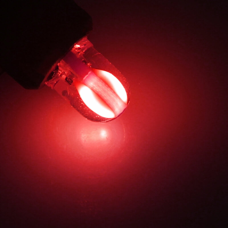 Ampoule de voiture rouge T10 W5W, 1 pièce, lumière d'intérieur en Silicone, 1 COB LED 657 1250 1251 Z2753
