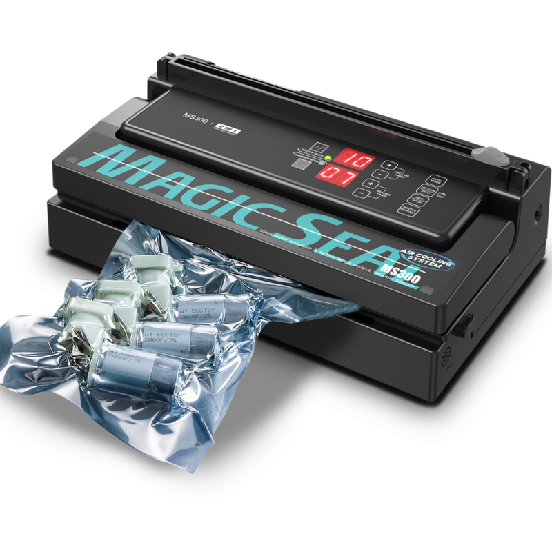 MAGIC SEAL MS300 confezionatrice automatica per la conservazione degli alimenti raffreddata ad aria commerciale per la conservazione degli alimenti per la casa in sacchetti di Mylar