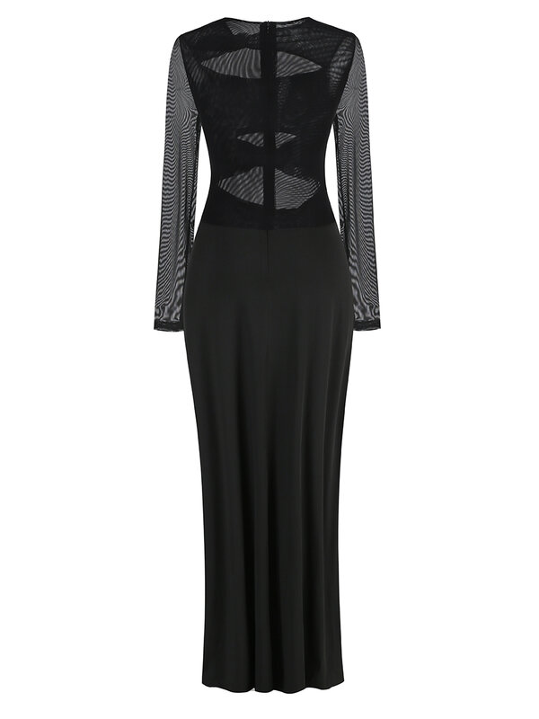 Черные роскошные вечерние платья для женщин 2024 платье для выпускного вечера сексуальное женское платье с вырезами Модное Новое Элегантное женское платье