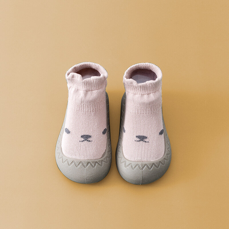 Primeiro sapato anti deslizante para bebês unissex, meninas, meninos, bota de tricô, primeiro passo