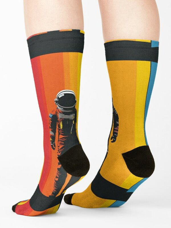 Noarus designs: schöne bunte Boho-Kosmonauten-Illustration für personal isierte Geschenke Socken Sport Argentinien Socken für Mann Frauen