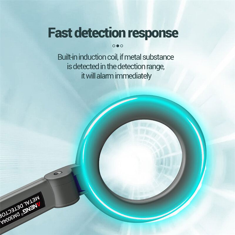 Detector De Metal Portátil Com Alarme, Pesquisa Sensível Bobina, Handheld Tracker, Pinpointer Ajustável, DM3004A