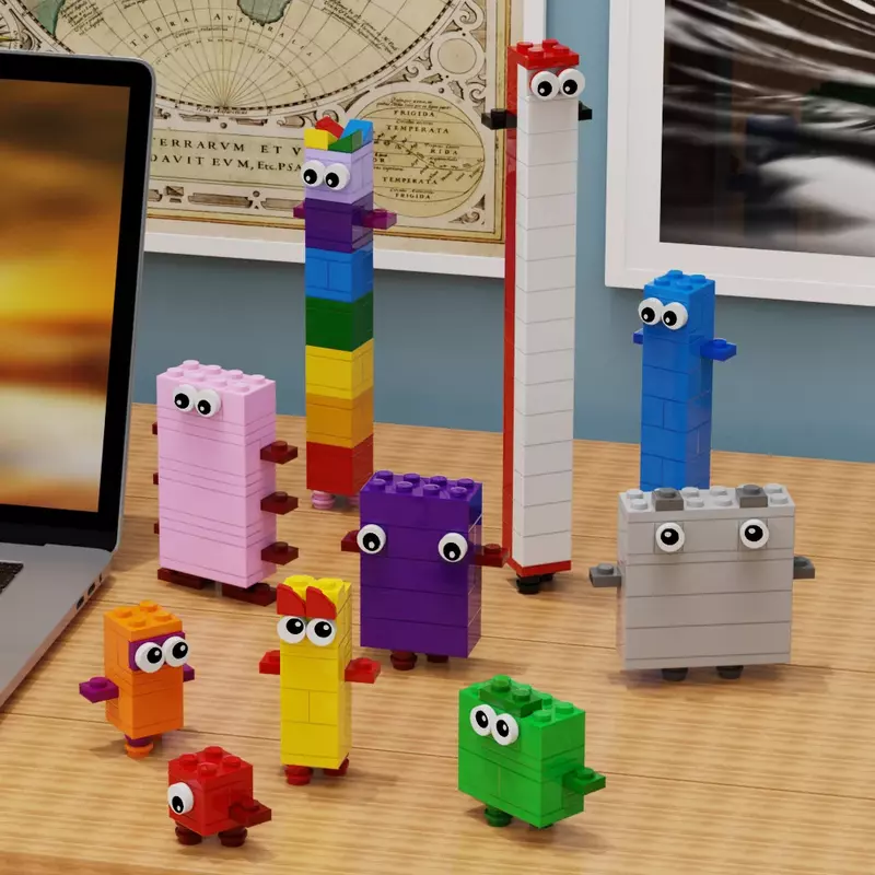 MOC-Juego de bloques de construcción de One - Ten para niños, juguete educativo creativo, regalo de cumpleaños, 257 piezas