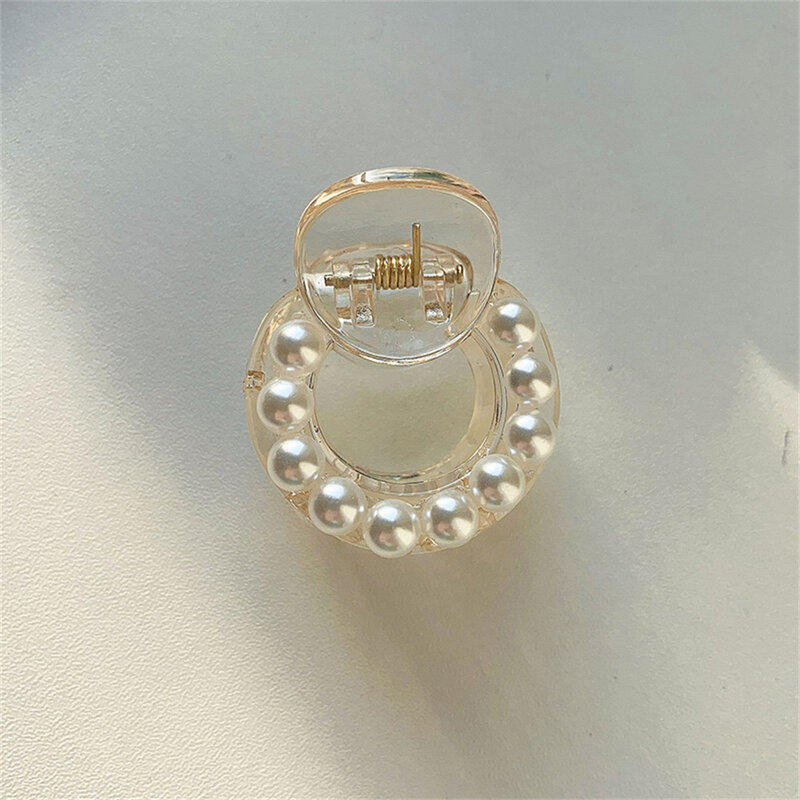 Sweet Mini Round Pearl Hair Clips for Women Girls Hair Claw Chic  Barrettes Claw Crab Hairpins Styling Fashion Hair Accessories