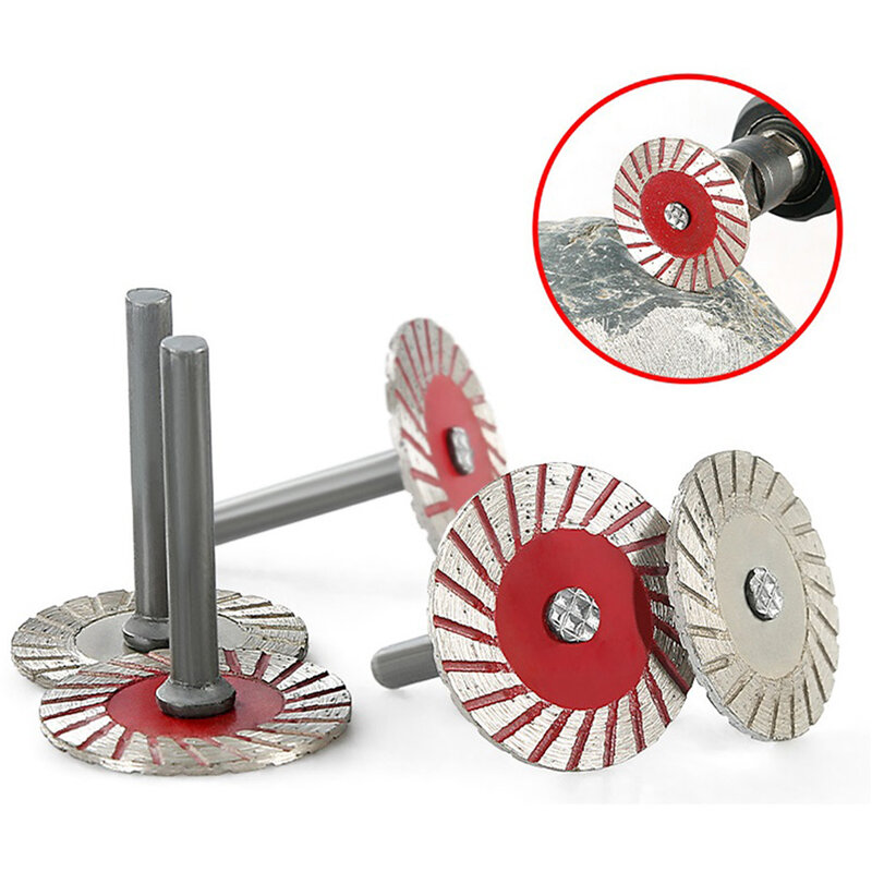 Cutting Blade Disc With Mandrel For Wood Metal Stone Granite Marble Cutting 2# 6mm Silver Saw Blade Cutting Circular