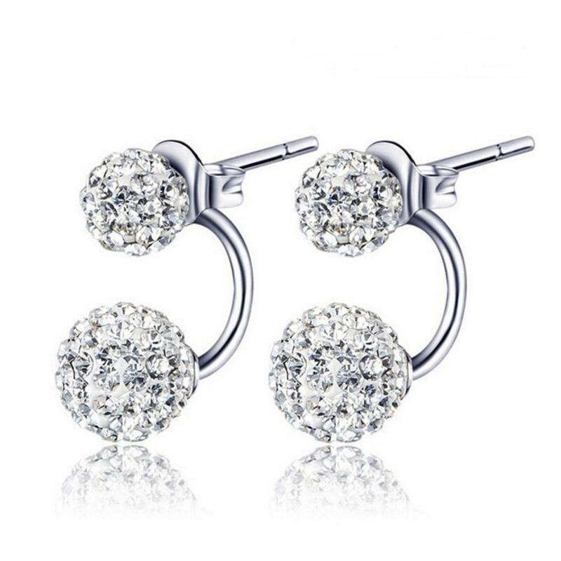 Silver Stud Earrings With Crystal Aaa Cz Stone Modern Shumbala Fashion Women Accessories 2024 Versatile Stud Desig K5c5