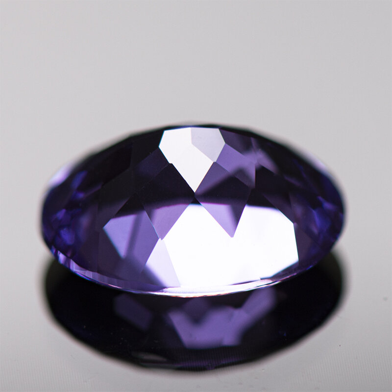Lab Grown Sapphire Oval Shape Purplish blue Color Charms Gemstones Beads Diy Jewelry Making Material Selectable AGL Certificate
