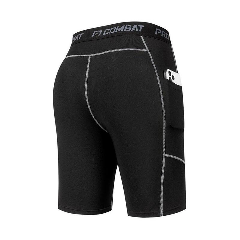 Pantalones cortos deportivos de compresión para hombre, medias atléticas de secado rápido, 3XL