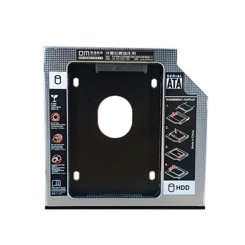 DM SSD Adaptor DW127s 12.7 Mm Plastik Optibay SATA 3.0 Hard Disk Drive Kandang Kotak DVD Adaptor 2.5 SSD 2 TB untuk Laptop CD-ROM