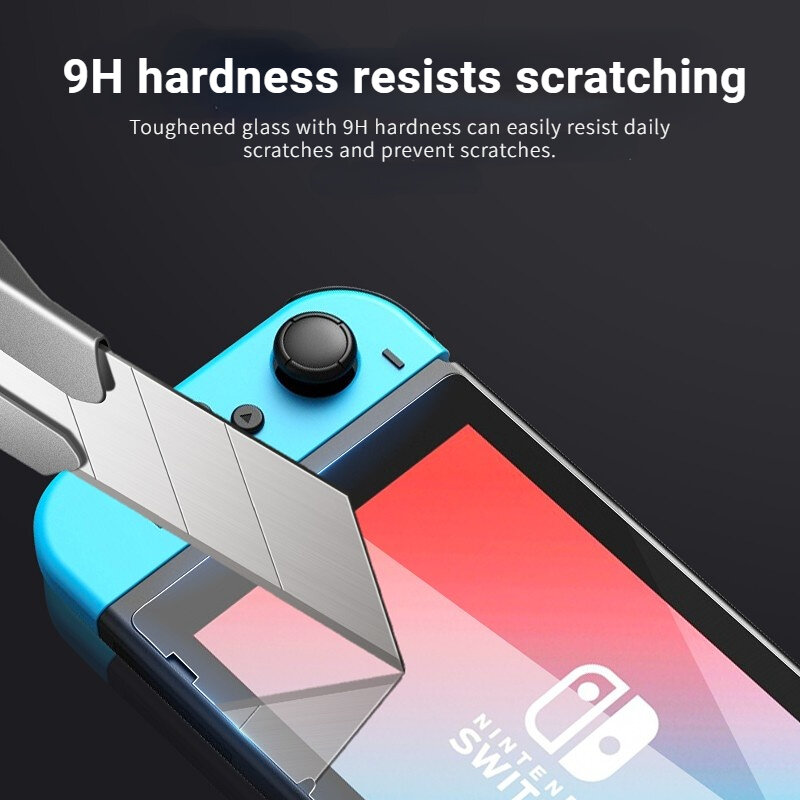 Para Switch Oled Lite Protectos Protectos Anti-Scratch Nintendo Capa Protetora NS Tela LCD Proteção Pele de vidro Temperado