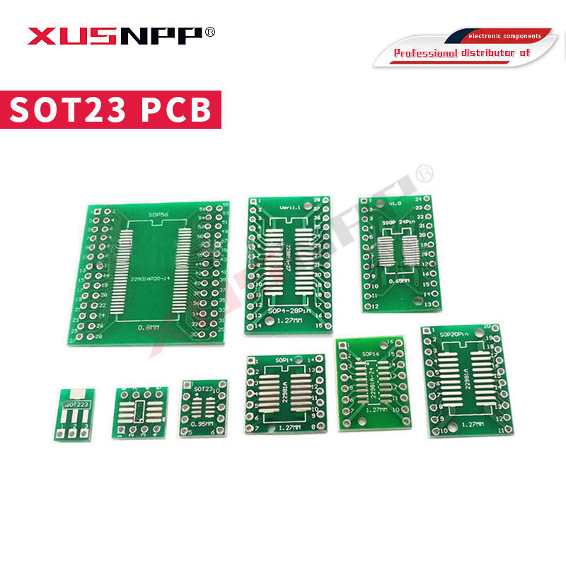 Placa de transferencia PCB, adaptador de paso de placa DIP Pin SOT23 MSOP10 SOP-10 UMAX a DIP10, 10 piezas