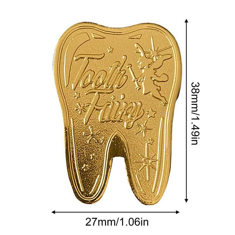 Gold Plated Tooth Shape Coin Coin Creative Kids Gold Tooth Coin For Home Tabletop Party Decorations