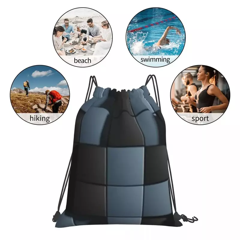 Fashion 3D Backpacks Multi-function Portable Drawstring Bags Drawstring Bundle Pocket Sports Bag Book Bags For Travel Students