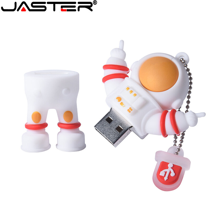 محركات أقراص فلاش USB 2.0 كرتونية لطيفة من JASTER بسعة 64 جيجابايت مزودة بمنفذ USB وذاكرة 32 جيجابايت من رائد الفضاء والصواريخ لعبة إبداعية من نوع القلم هدية للأطفال