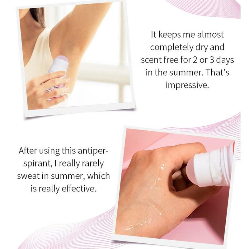 Stik deodoran antikeringat W7G5, stik penghilang bau lengan bawah tangan berkeringat cepat portabel tubuh kering