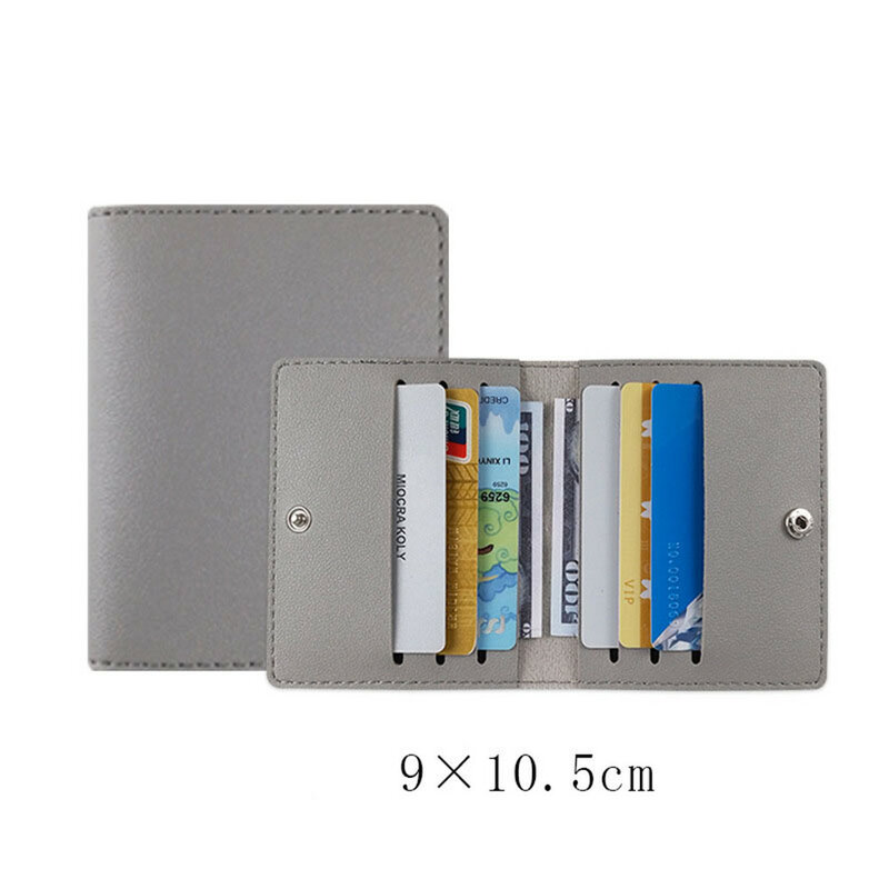 Męski damski biznesowy kieszonkowy cienki portfel na klips do kart i pieniędzy kredytowe w kolorze cukierków mała torebka Organizer na karty 10,5x9cm