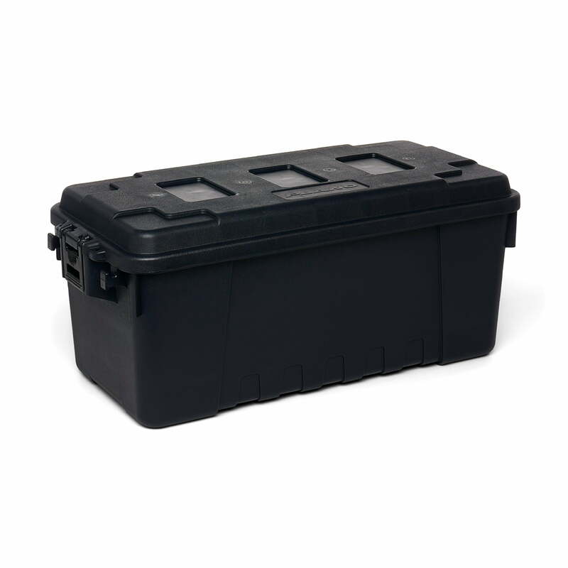 Plano Sportsman bagasi, hitam, 17-galon kotak penyimpanan yang dapat dikunci