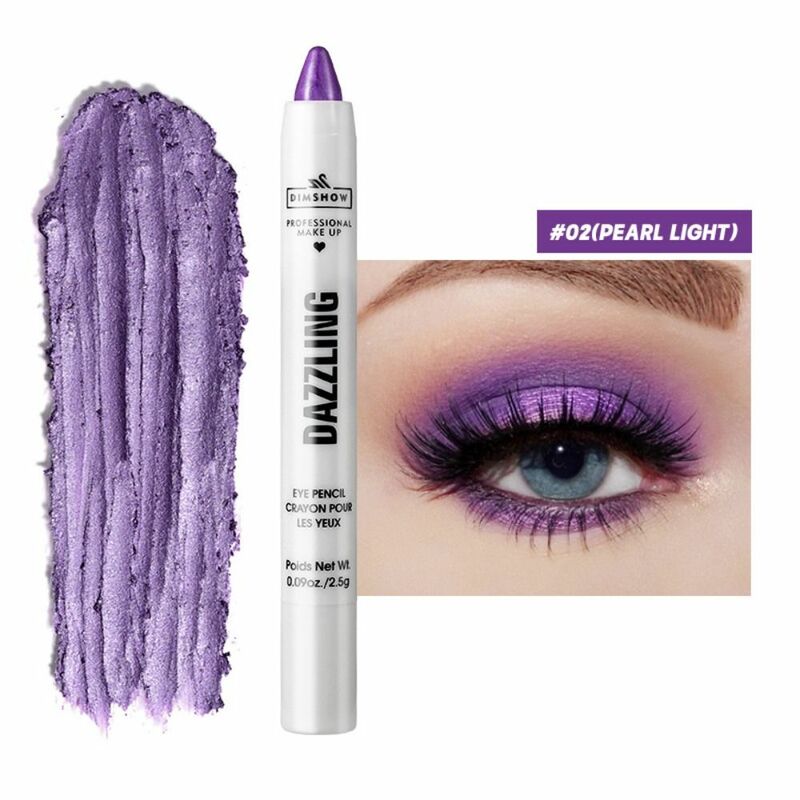 Lápiz de sombra de ojos con purpurina para mujer, maquillaje Multicolor, ilumina la sombra de ojos, larga duración, resistente al agua, delineador de ojos