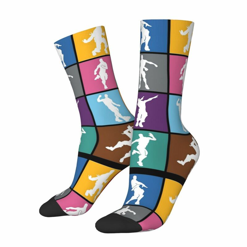 Battle Royale Sieg Tanz Regenbogen Gitter lustige Socken Harajuku Strümpfe die ganze Saison lange Socken Zubehör für Unisex Geschenke