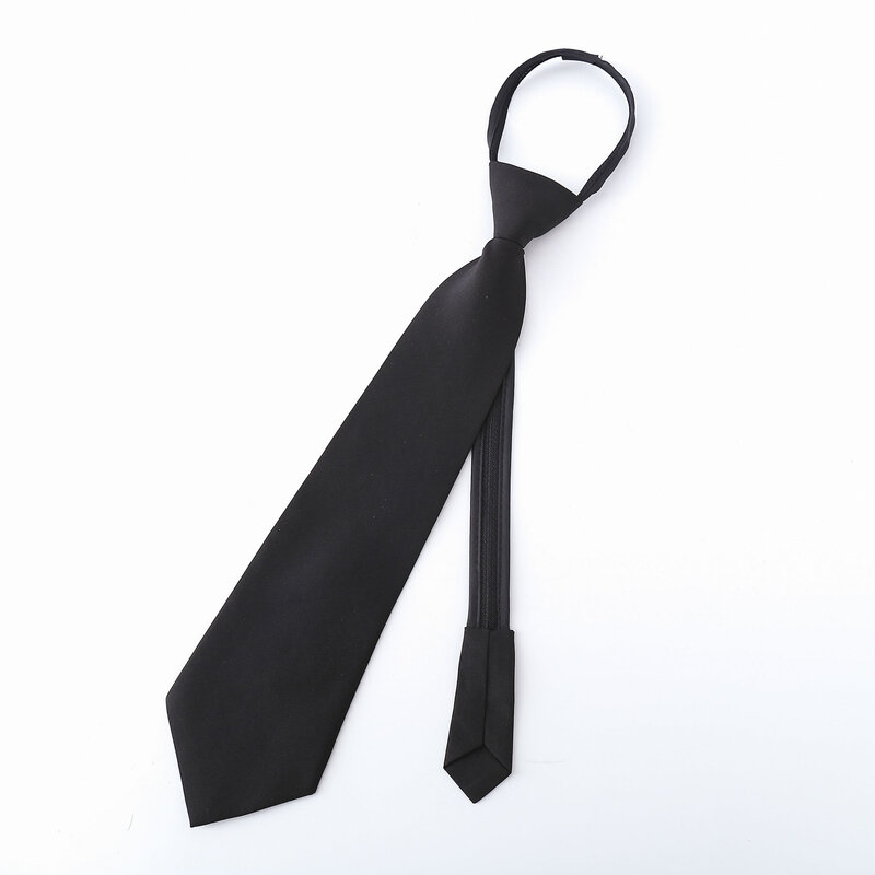 Red Black Clip On Tie Security Ties For Men Women Doorman Steward Matte Black Necktie Black Funeral Tie Clothing Accessories