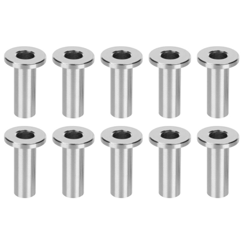 80Pack Stainless Steel Protector Sleeves For 1/8 Inch Wire Rope Cable Railing DIY Balustrade T316 Marine Grade