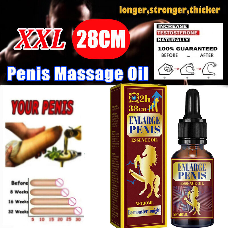 Penis Enlargement Oil Permanent Enlarge For Men XXXL Plant Extracts Massage Growth Thickening Big Cock Increase