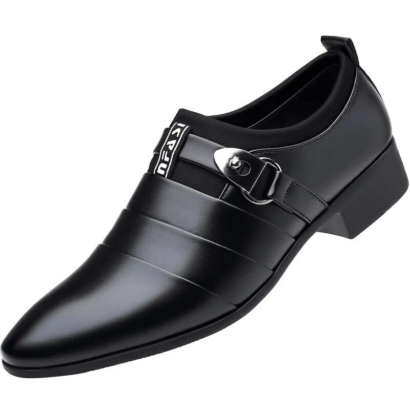 Mocassins artesanais de couro envernizado masculino, mocassins italianos casuais, tênis pretos, sapatos formais, marca de luxo, 38-48