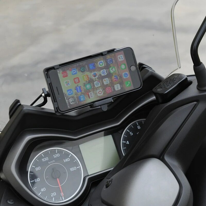 새로운 오토바이 액세서리 XMAX300 전면 전화 홀더 스마트 폰 GPS 네비게이션 마운트, 야마하 XMAX 300 125 250 400