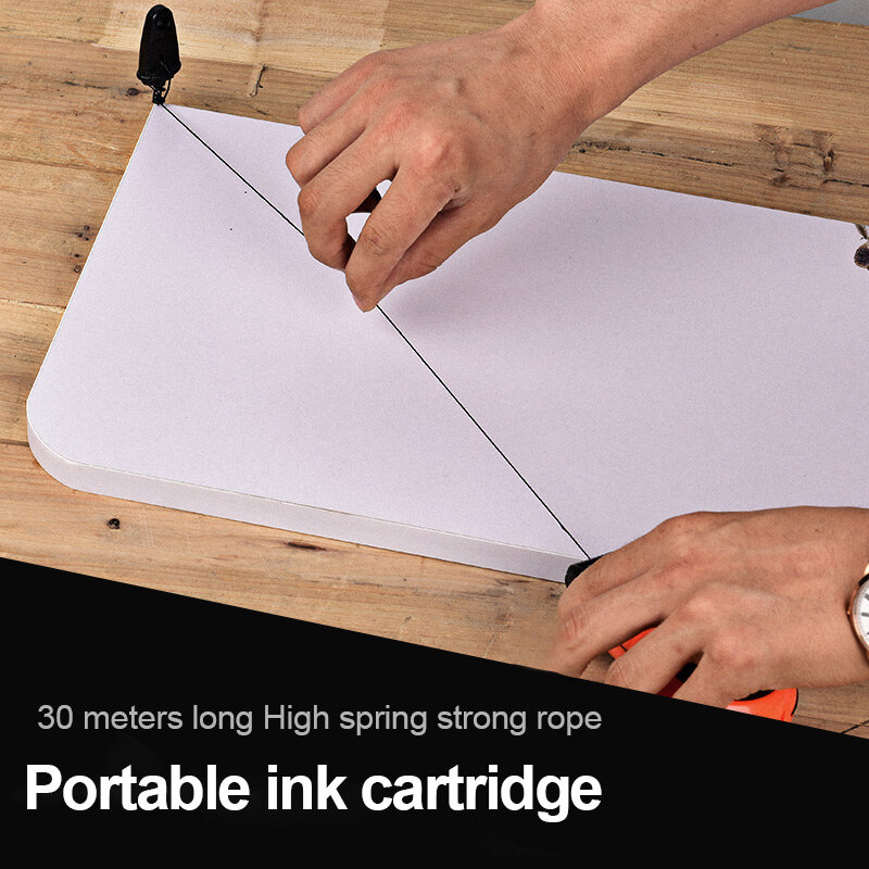 Rebobinado automático para carpintería, marcador de línea de dibujo de tinta, cartucho, Cubo de línea de resorte, alambre de nailon, 30m