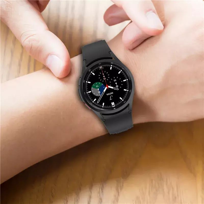 Ремешок силиконовый для наручных часов Samsung Galaxy watch 5 pro 4 40 мм 44 мм/Watch 4 classic 46 мм 42 мм