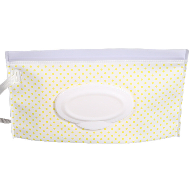 Umwelt freundliche Baby tücher Box wieder verwendbare Reinigungs tücher Trage tasche Mode Trage tasche Clam shell Snap Strap Wipe Container Fall