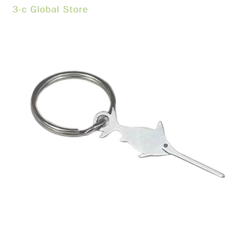 Swordfish Shape Stainless Steel Needle for Smartphone Sim Card Tray Removal Eject Pin Key Tool Universal Thimble
