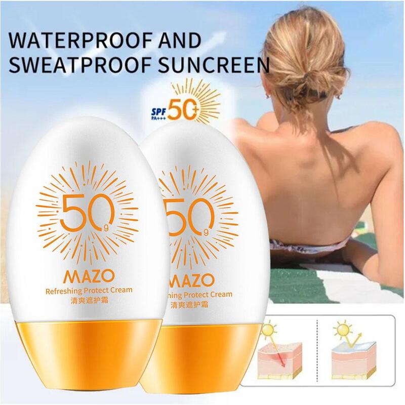 Spf50 + nawilżający filtr przeciwsłoneczny do ochrony skóry, odświeżający makijaż, odporny na krem przeciwsłoneczny UV krem do twarzy, U8D5