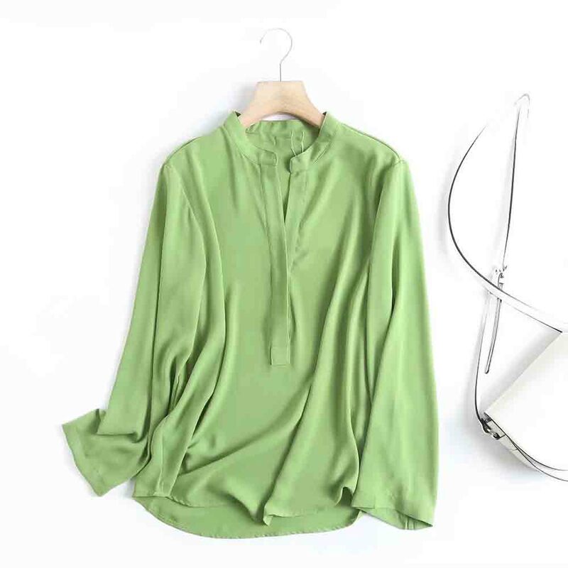 Donne 2023 nuova moda estate sciolto tinta unita camicia a maniche lunghe Vintage All-Match Casual camicie femminili Blusas Chic top