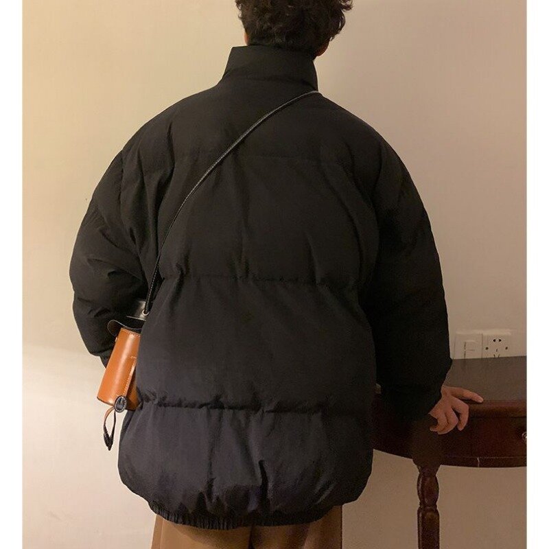Двустороннее пальто с хлопковой подкладкой для мужчин и женщин, зимнее теплое плотное Свободное пальто в стиле ретро с защитой от холода, пальто с хлопковой подкладкой