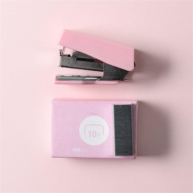 1PC Mini Stapler Set Staples Paper Binder Stationery Office Binding Tools School Supplies Stationery Cute Desk Accessories