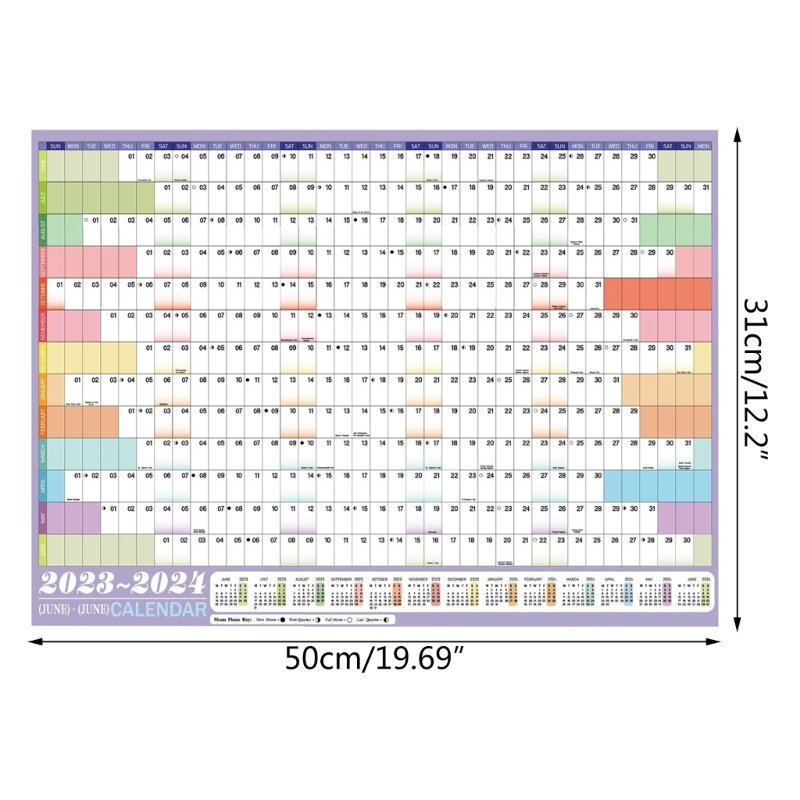 2024 Family Planner Wall Planner from Jun 2023 Jun 2024, 85x62cm for Home