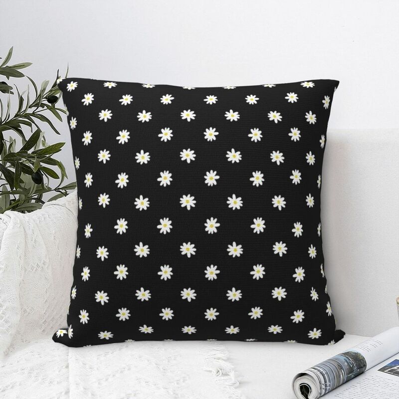 Daisy Square Pillowcase Pillow Cover Polyester Cushion Decor Comfort Throw Pillow for Home Sofa