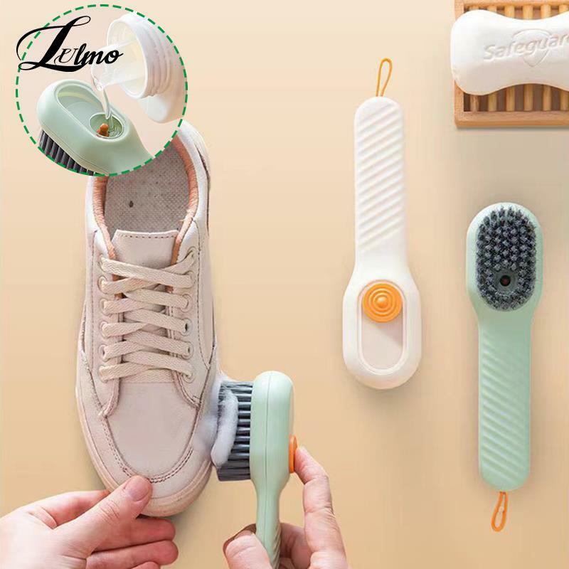 Multifunctional Soft-Bristled Shoe Brush Liquid Brushes Long Handle Brush Automatic Filling Clothes Cleaing Clothing Board Tool