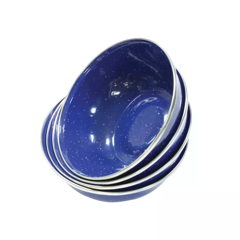 Набор посуды Ozark Trail из 24 предметов с эмалью, синий цвет