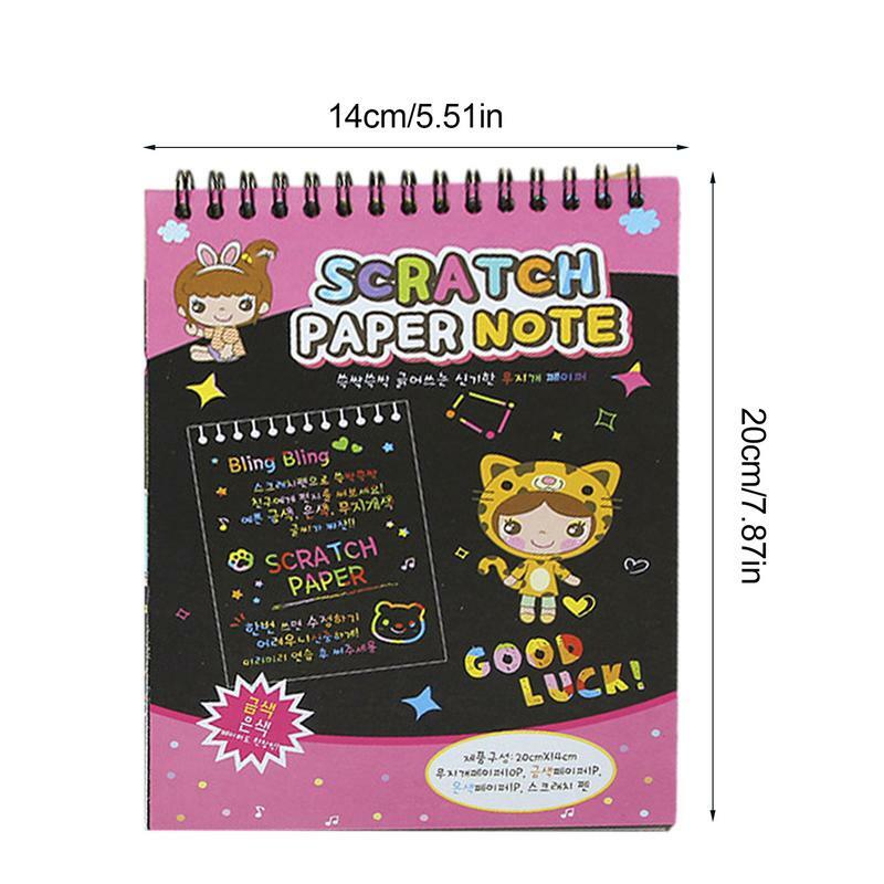 Colorido Scratch Off Book para crianças, Papelão engroçado, Livro de Arte Educacional Criativa, Pintura Suprimentos para Esboço