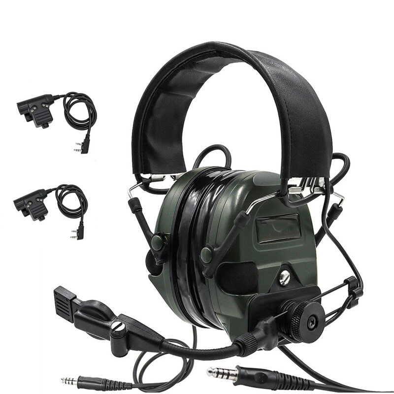 Tactische Headset Elektronische Schietgehoorbescherming Tciheadset Bevrijder Ii Anti-Lawaai Pick-Up Intercom Hoofdtelefoonadapter M87