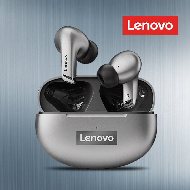 Lenovo LP5 Auriculares Inalámbricos con Bluetooth, Audífonos Deportivos con Sonido de Alta Fidelidad, Cascos Impermeables con Micrófono, Dispositivo de Audio para Escuchar Música, 100% Originales, Novedad de 2021