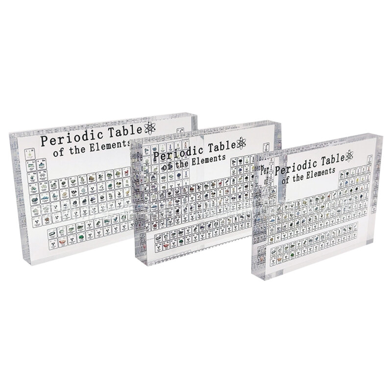 Transparante Acryl Display Kaart Chemisch Periodiek Systeem Display Kaart Leren Leermiddel Student