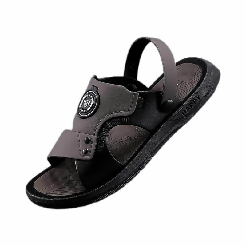 Sandalias de verano antideslizantes para hombre, zapatos de playa versátiles, antiolor, doble uso, zapatillas populares impermeables a la moda