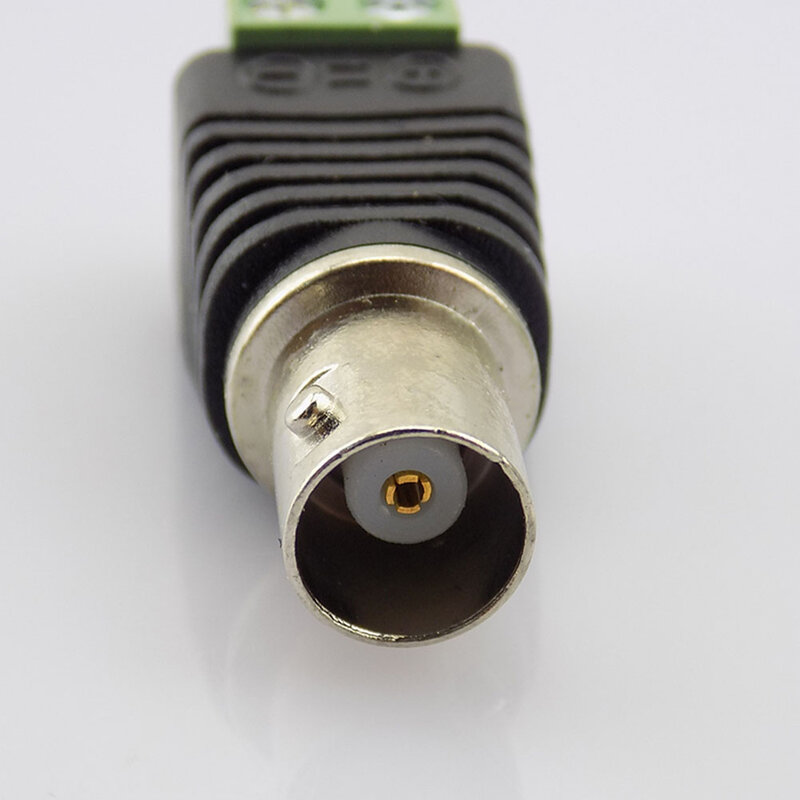 BNC Fêmea Jack Adaptador Plug Conversor de Vídeo Balun, Conector para Fita LED, DVR CCTV Camera Power J17, 12V, 10Pcs