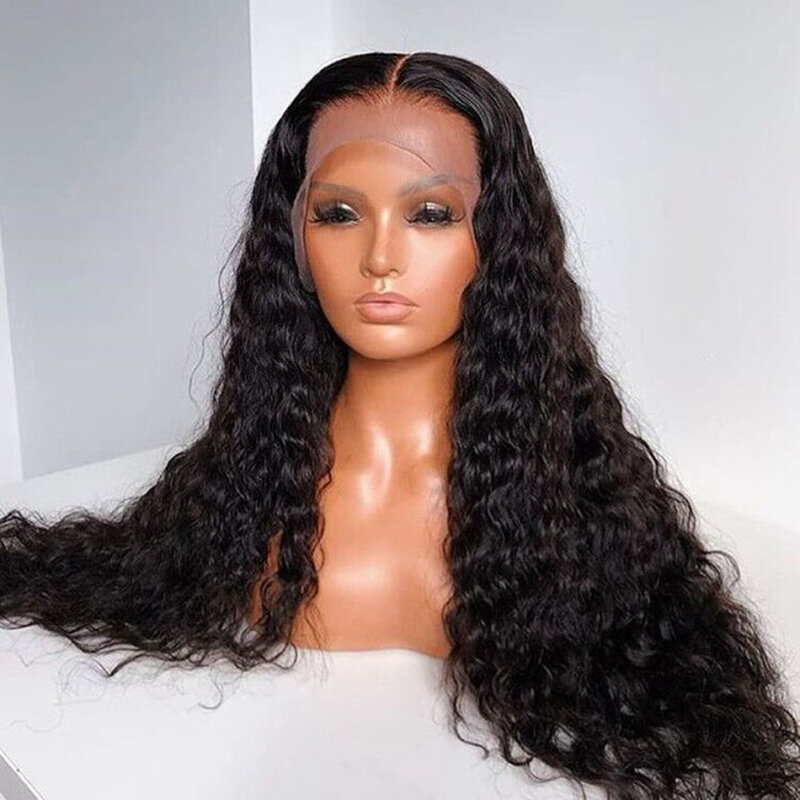 Kinky Curly 180Density Soft 26 Inch Heat Resistant Black Lace Front Wig Matched All Sinks Babyhair Preplucked Glueless Daily